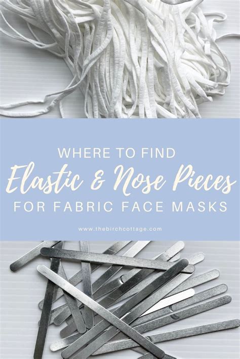 Where to Find Elastic & Metal Nose Pieces for Fabric 